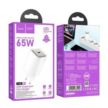 МЗП Hoco N48 PD 65W (1USB-C) white 02050 фото