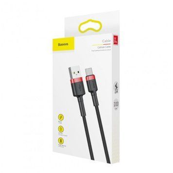 USB Cable Baseus Cafule Type-C 3A (1m) red/black 05843 фото