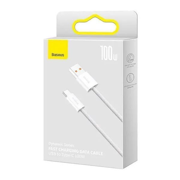 USB Cable Baseus Dynamic Series Fast Charging Type-C 100W (1m) white 12637 фото