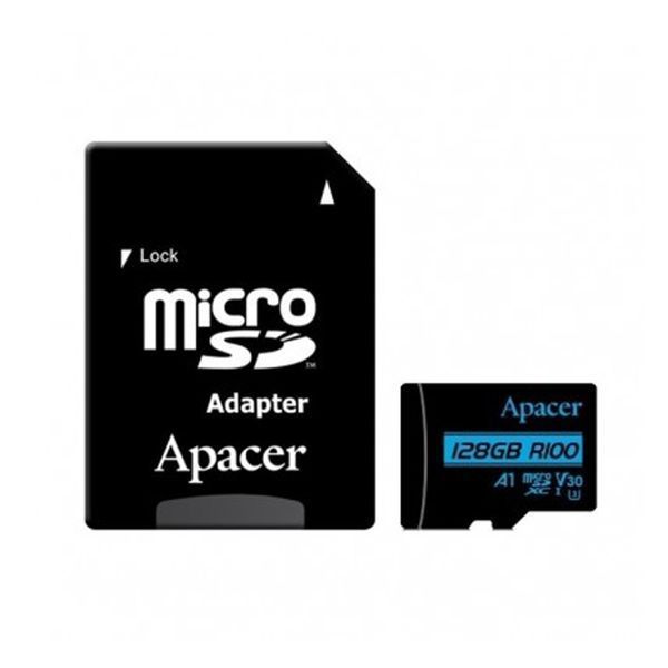 MicroSD 128GB Apacer UHS-1 100R Class10 + SD adapter UA 38953 фото