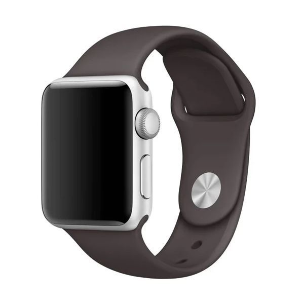 Ремінець Apple watch 38/40/41/SE silicone chocolate 43134 фото