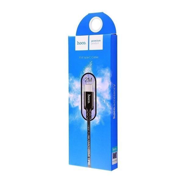 USB Cable Hoco Type-C X14 2.4A 2m black 19921 фото