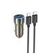 АЗП Hoco Z48 PD 40W/3A QC3.0 (2USB-C) + cable Type-C to Type-C grey 37792 фото 3