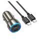 АЗП Hoco Z48 PD 40W/3A QC3.0 (2USB-C) + cable Type-C to Type-C grey 37792 фото 2