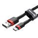 USB Cable Baseus Cafule Type-C 3A (1m) red/black 05843 фото 3