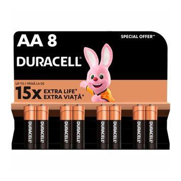 Батарейка Duracell LR06 MN1500 AA (упаковка 8 шт, ціна за 8 шт) 46085 фото