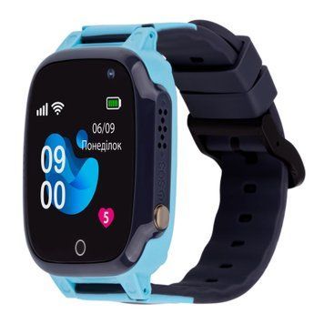 Дитячий годинник AmiGo GO 008 Milky GPS WI-Fi Blue UA 32502 фото
