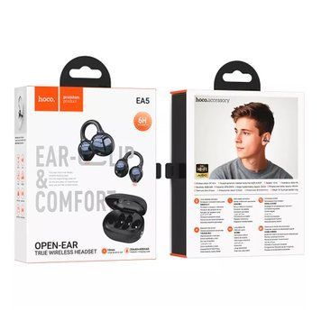 Навушники Air Bluetooth Hoco EA5 Duke ||| clip-on black 46548 фото