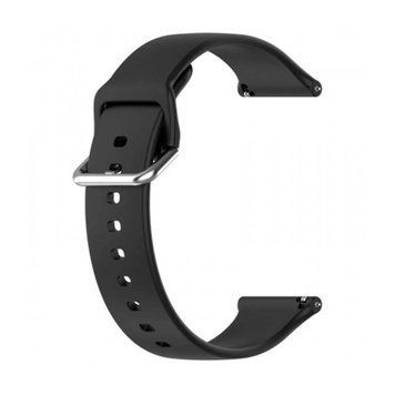 Універсальний ремінець 22mm silicone застібка black 08069 фото