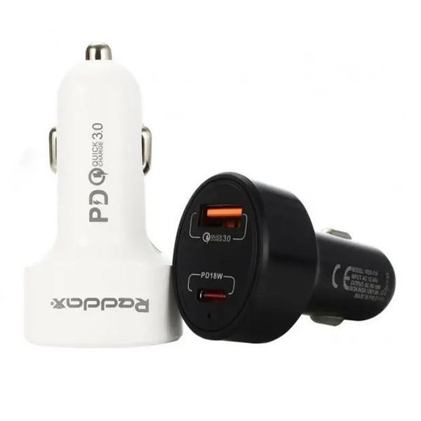 АЗП Reddax RDX-114 PD 18W/3А QC3.0 (USB-USB-C) + cable lightning white 26596 фото