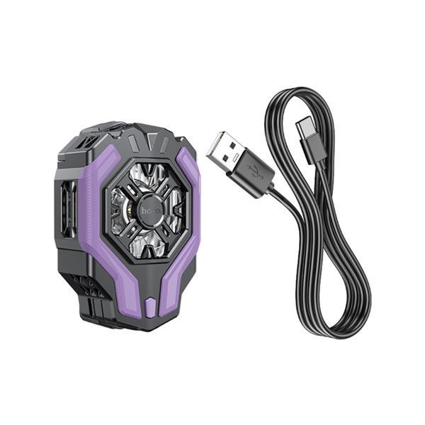 Кулер-вентилятор для смартфона Hoco GM26 black-purple 38833 фото
