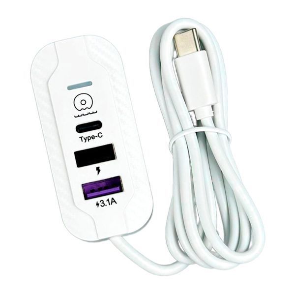 Type-C HUB WUW C246 (2USB/USB-C) white 45379 фото