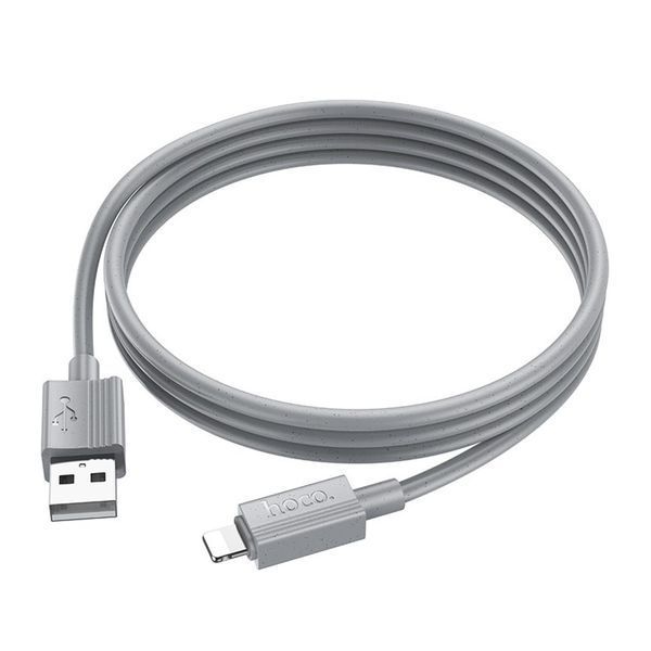 USB Cable Hoco Lightning X107 2.4A 1m grey 42010 фото