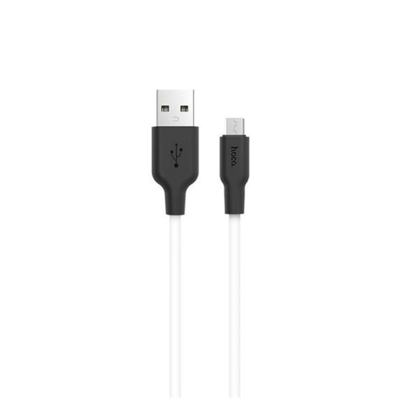 USB Cable Hoco Micro usb X21 2.4A 1m white 18730 фото