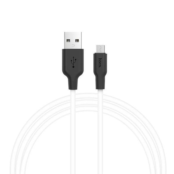 USB Cable Hoco Micro usb X21 2.4A 1m white 18730 фото