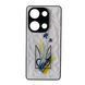 Силікон Xiaomi RedMi 9A Glass Prisma Ukraine with flowers 37768 фото 1