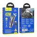 АЗП Hoco NZ8 PD 43W/3A QC3.0 (1USB-1USB-C) + cable Type-C to Type-C blue 37791 фото 1