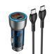 АЗП Hoco NZ8 PD 43W/3A QC3.0 (1USB-1USB-C) + cable Type-C to Type-C blue 37791 фото 3