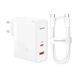 МЗП Baseus GaN5 Pro 100W (1USB-1USB-C) Type-C to Type-C white 27070 фото 2