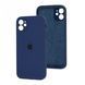 Silicone case Full square close camera iPhone 11 deep navy 27639 фото 2