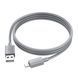 USB Cable Hoco Lightning X107 2.4A 1m grey 42010 фото 2