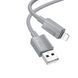 USB Cable Hoco Lightning X107 2.4A 1m grey 42010 фото 3