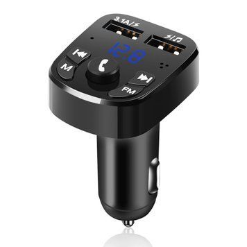 FM трансмістер Bluetooth FM-C4 3.1A black 33591 фото