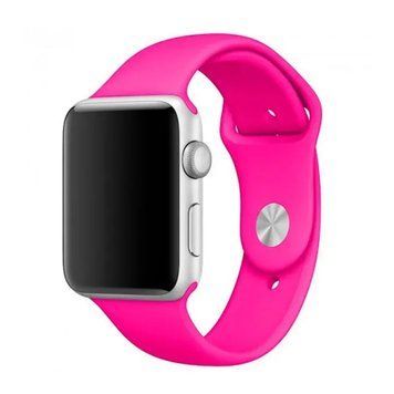 Ремінець Apple watch 38/40/41/SE silicone flash pink 43138 фото