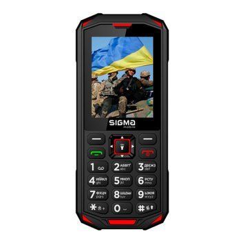 Телефон Sigma X-treme PA68 Black-Red UA 31787 фото