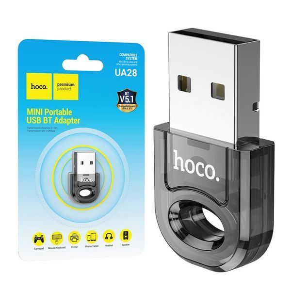 Bluetooth адаптер Hoco UA28 Bluetooth 5.1 грибок 38084 фото