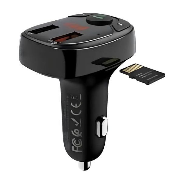 FM трансмістер Bluetooth Hoco DE35 Max black 43053 фото