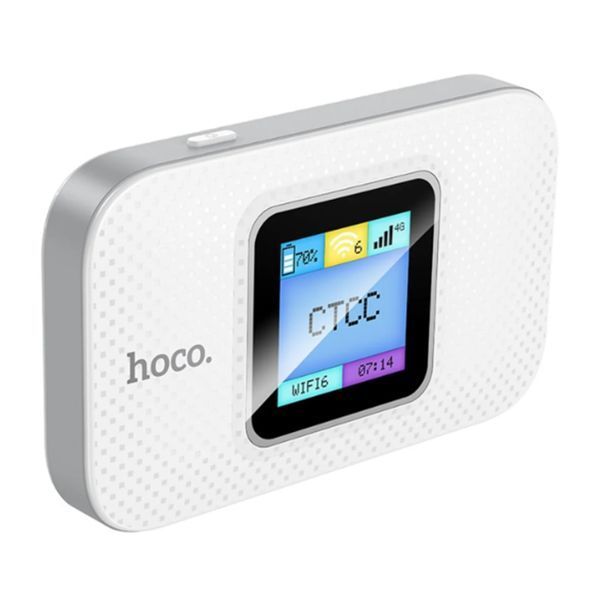 Мобільний Wi-Fi модем Hoco DQ12 2100 mah white 44282 фото
