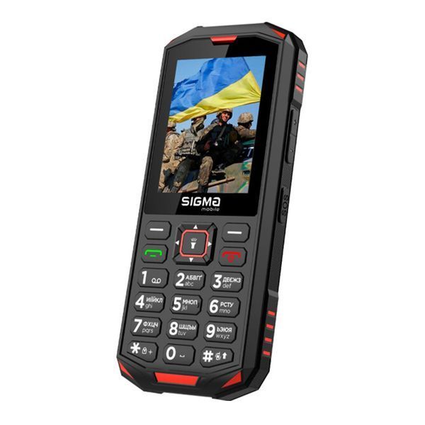 Телефон Sigma X-treme PA68 Black-Red UA 31787 фото