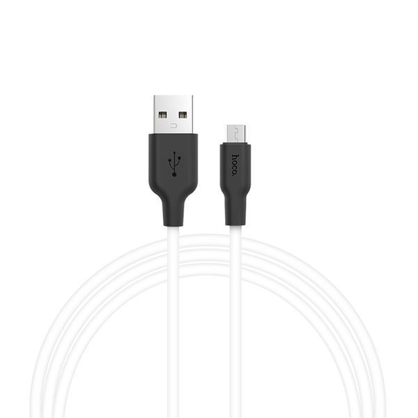 USB Cable Hoco Micro usb X21 2.4A 2m white 21269 фото
