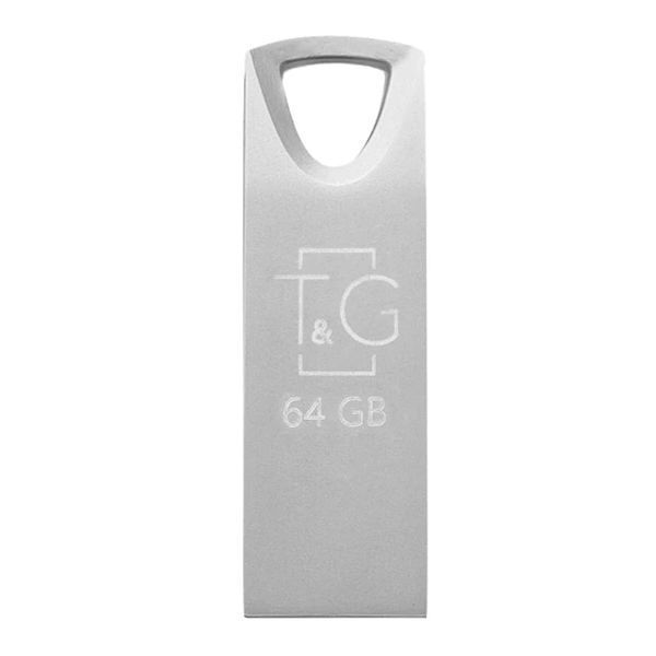 USB Flash 64 GB T&G 117 метал Silver UA 26015 фото