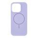 Silicone case iPhone 15 Pro Max with MagSafe Premium light purple 43353 фото 1