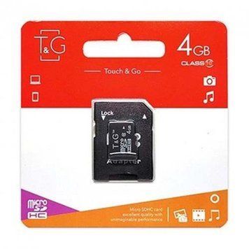 MicroSD 4GB T&G Class 10 + SD adapter UA 26491 фото