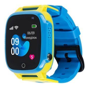 Дитячий годинник AmiGo GO 008 Milky GPS WI-Fi Blue -YellowUA 36384 фото