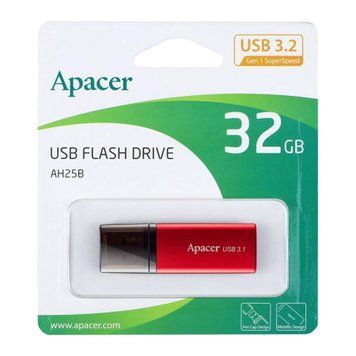 USB Flash 32 GB Apacer AH25B Red 3.2 UA 20578 фото