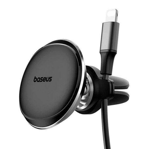 Автотримач Baseus Magnetic Car Mount with Cable Clip Air Vent Version black 45560 фото