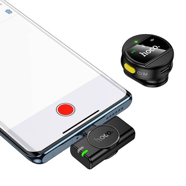 Мікрофон петличний bluetooth Hoco L21 Type-C black 44281 фото