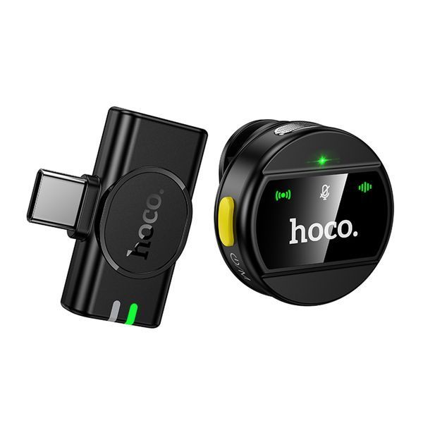 Мікрофон петличний bluetooth Hoco L21 Type-C black 44281 фото