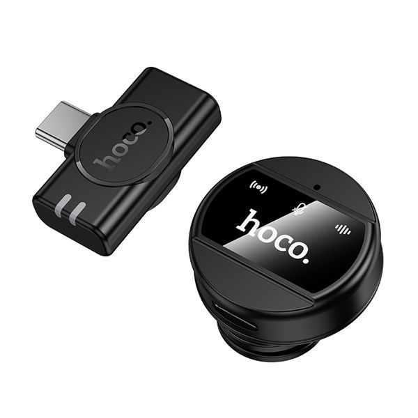 Мікрофон петличний bluetooth Hoco L21 Type-C black 44281 фото