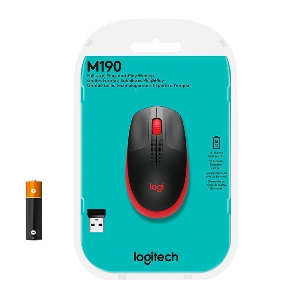 Мишка Bluetooth Logitech M190 red 40858 фото