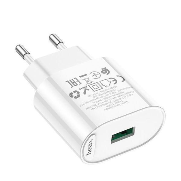МЗП Hoco C109А 18W/3A (1USB) white 30612 фото