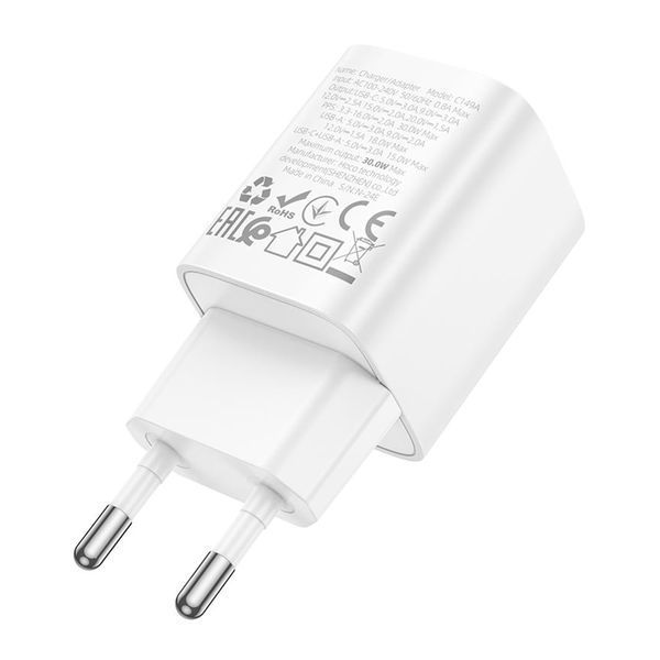 МЗП Hoco C149A PD30W/3A (1USB/1USB-C) white 44482 фото