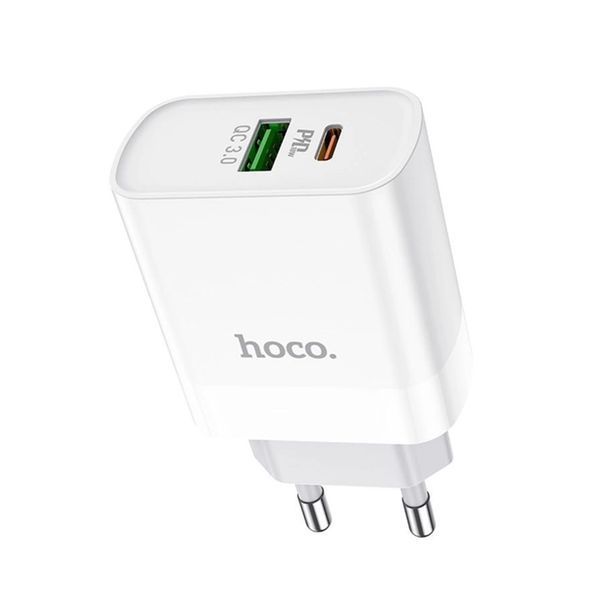 МЗП Hoco C80A PD 20W/3A (1USB-1USB-C) white 31487 фото