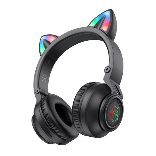 Навушники Big Bluetooth Borofone BO 18 Cat black 33253 фото