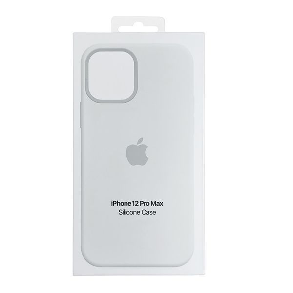 Silicone case iPhone 12 Pro Max with MagSafe white 03822 фото