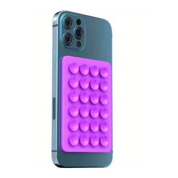 Силіконовий тримач-присоска двох стороння присоска purple 46235 фото